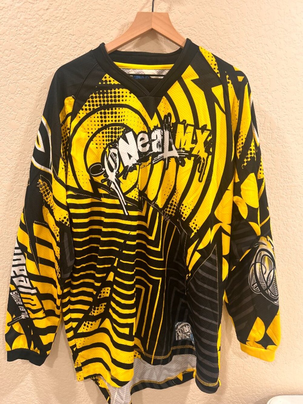 Vintage Y2K O'Neal Mayhem Motocross Jersey Yellow and Black Size Large